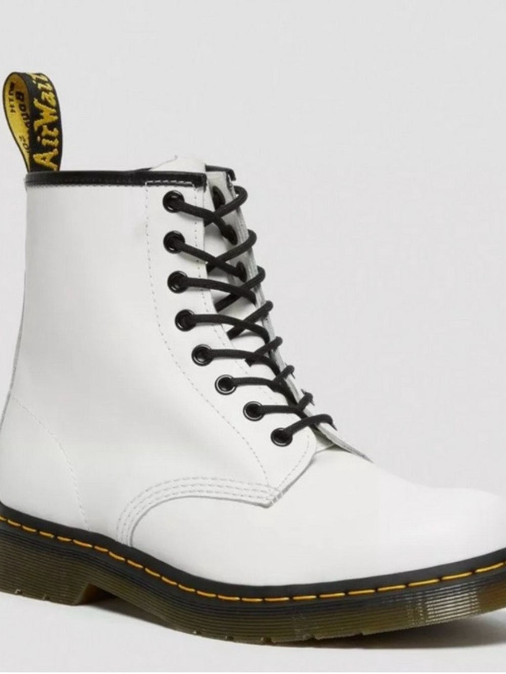 Dr. Martens White Leather Boots